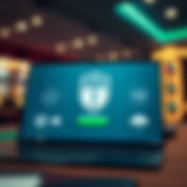 Ensuring User Safety in Online Gambling A secure online gambling platform with safety icons.