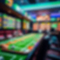 Online betting interface with vibrant graphics